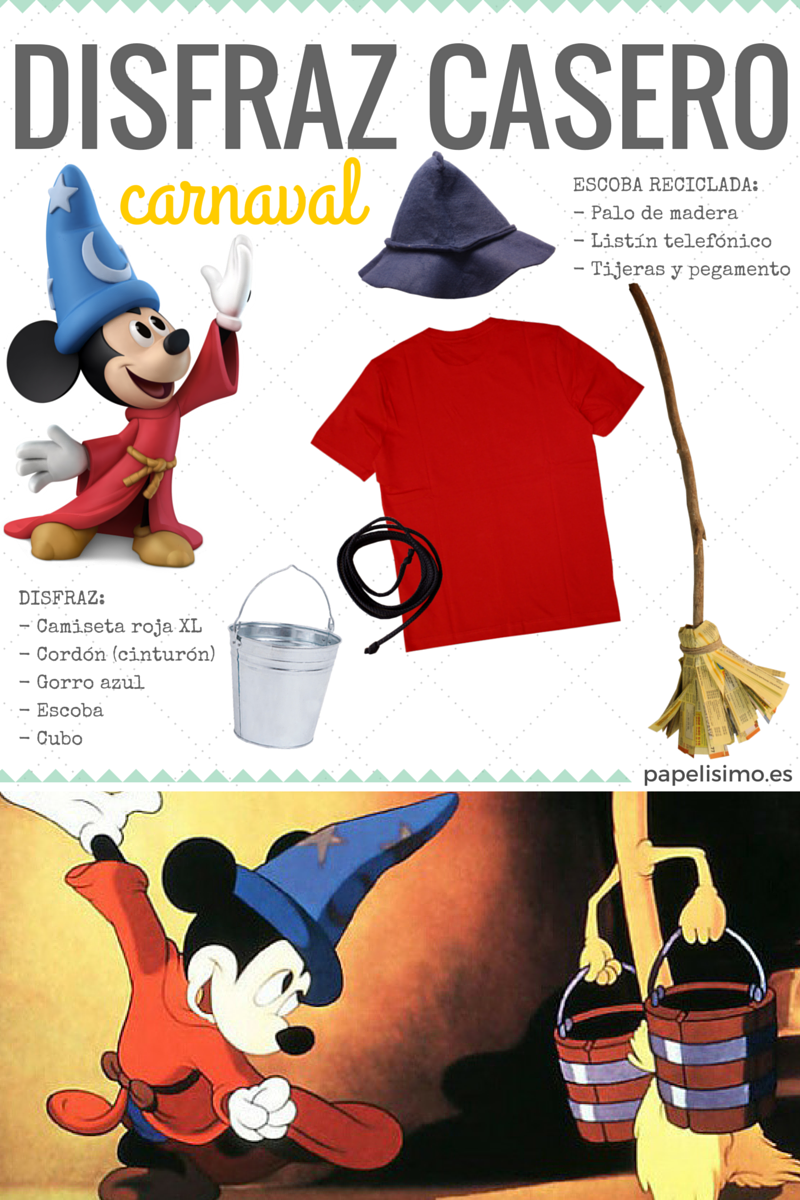 Disfraz casero niño Mickey Mouse Carnaval